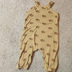 Kate Quinn Mustard Romper with Elephant Design